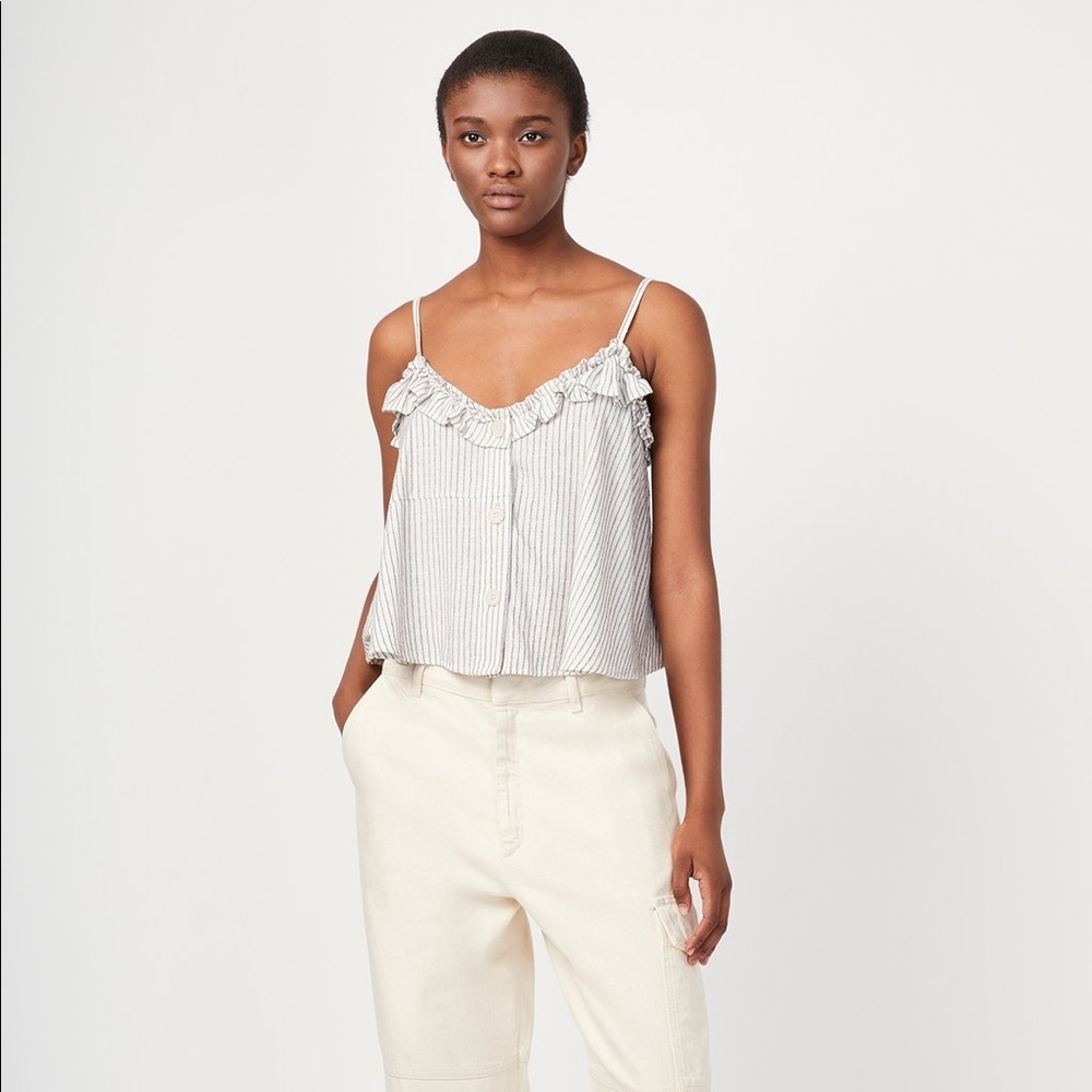 FRENCH CONNECTION $68 Laiche Stripe Camisole Top